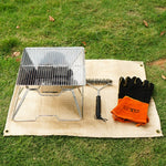 Panno ignifugo in fibra di vetro per barbecue Small 46x44 cm