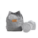 S.C.COTTON Liner Antiurto Protezione digitale Borsa per obiettivi SLR portatile Borsa per micro fotocamera singola, Square Khaki L, Square Blue L, Square Gray L, Square Brown L, Square Black L, Square Khaki M, Square Blue M, Square Gray M, Square Brown...