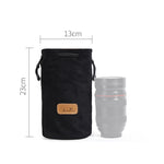 S.C.COTTON Liner Antiurto Protezione digitale Borsa per obiettivi SLR portatile Borsa per micro fotocamera singola, Round Black M, Round Khaki S, Round Blue S, Round Gray S, Round Brown S, Round Black S