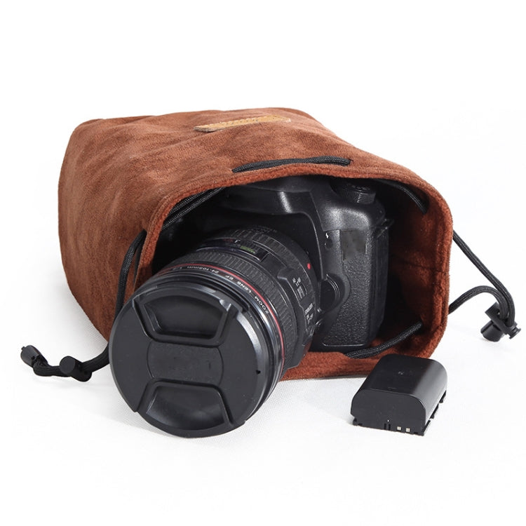 S.C.COTTON Liner Antiurto Protezione digitale Borsa per obiettivi SLR portatile Borsa per micro fotocamera singola, Round Black M, Round Khaki S, Round Blue S, Round Gray S, Round Brown S, Round Black S