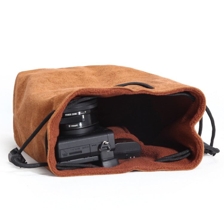 S.C.COTTON Liner Antiurto Protezione digitale Borsa per obiettivi SLR portatile Borsa per micro fotocamera singola, Round Black M, Round Khaki S, Round Blue S, Round Gray S, Round Brown S, Round Black S