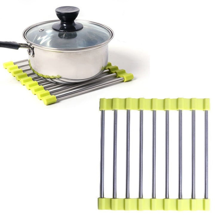 Set 3 tovagliette antiscottatura in acciaio inox 18x18 cm