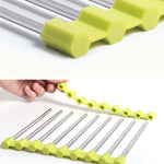 Set 3 tovagliette antiscottatura in acciaio inox 18x18 cm