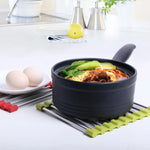 Set 3 tovagliette antiscottatura in acciaio inox 18x18 cm