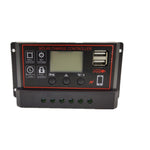 Regolatore di carica solare 12V/24V con USB 10A-30A