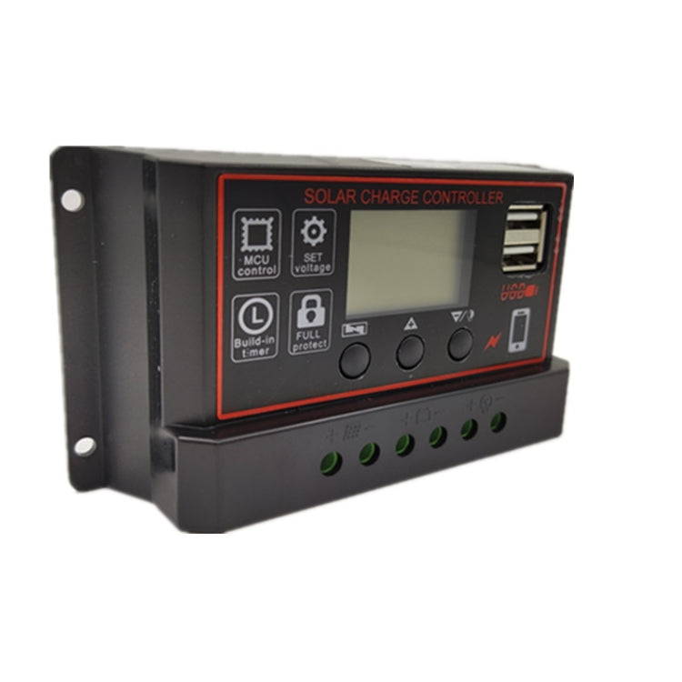 Regolatore di carica solare 12V/24V con USB 10A-30A