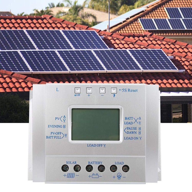 Regolatore di carica solare PWM 12/24V 60A con display LCD - immagine 7