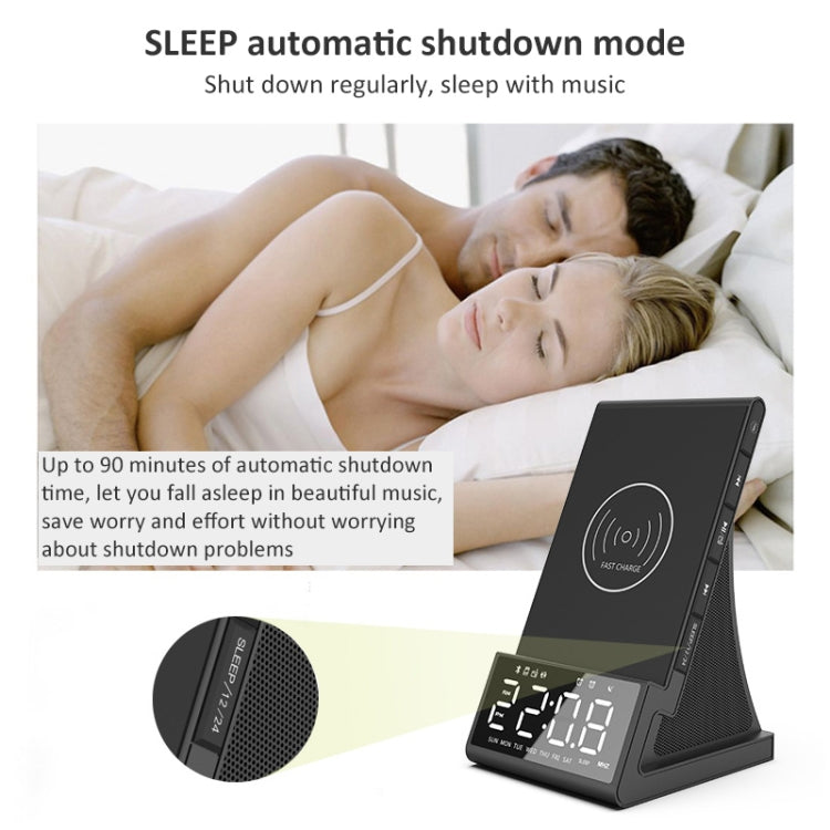 Altoparlante Bluetooth X7 con ricarica wireless, sveglia e radio FM - immagine 6