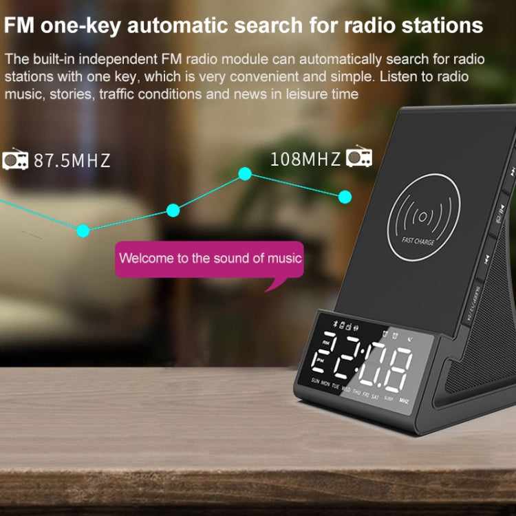 Altoparlante Bluetooth X7 con ricarica wireless, sveglia e radio FM - immagine 7