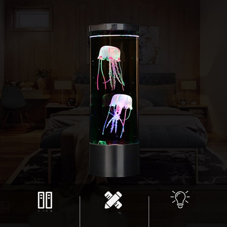 Lampada medusa LED cilindrica con luce USB 10.5x10.5x29.4cm