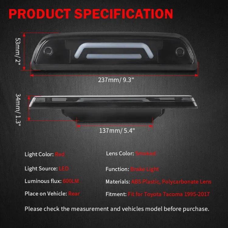 Fanali posteriori LED rialzati per Toyota Tacoma 1995-2017