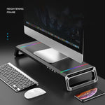 Supporto pieghevole per laptop con illuminazione RGB e 4 USB