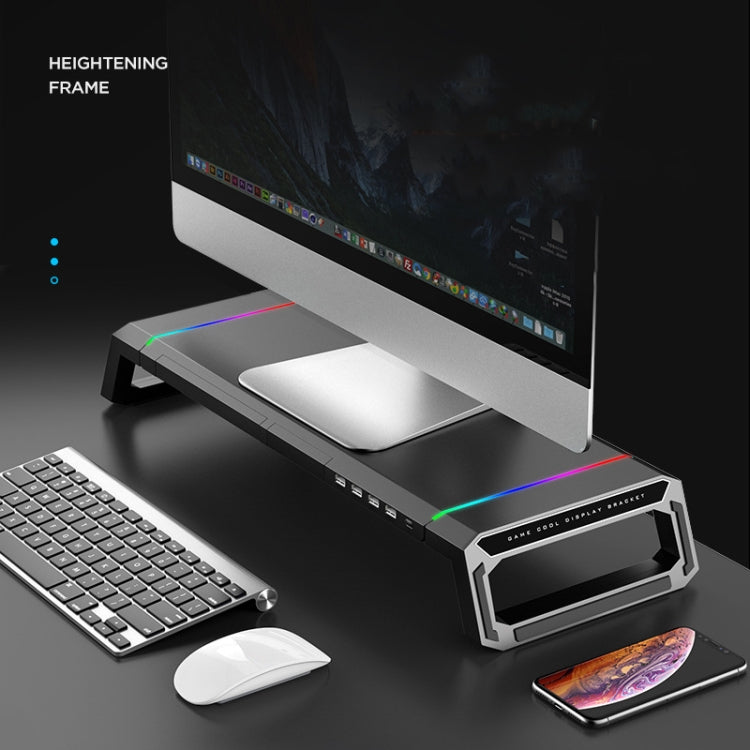 Supporto pieghevole per laptop con illuminazione RGB e 4 USB