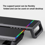 Supporto pieghevole per laptop con illuminazione RGB e 4 USB