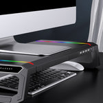 Supporto pieghevole per laptop con illuminazione RGB e 4 USB