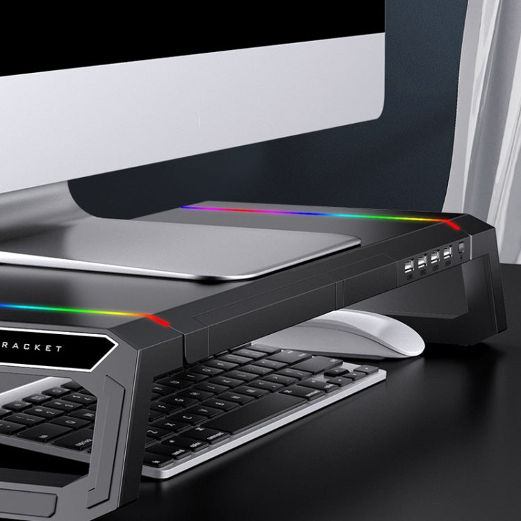 Supporto pieghevole per laptop con illuminazione RGB e 4 USB