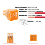Terminali connettore elettrico VSE-104 in rame, 4 poli, 10 pezzi - immagine 2