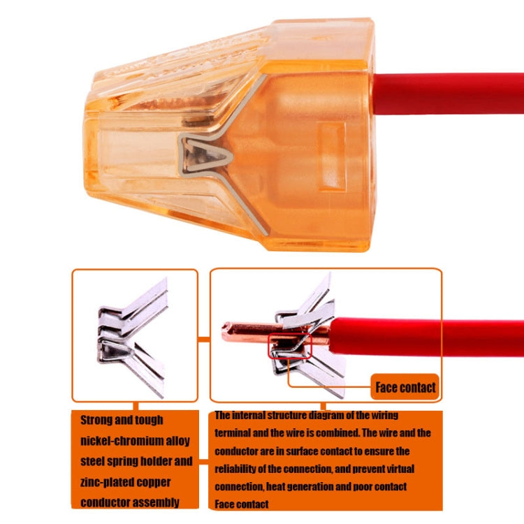 Terminali connettore elettrico VSE-104 in rame, 4 poli, 10 pezzi - immagine 5
