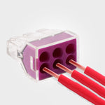Terminale elettrico a innesto rapido 6 poli 24 A 400 V