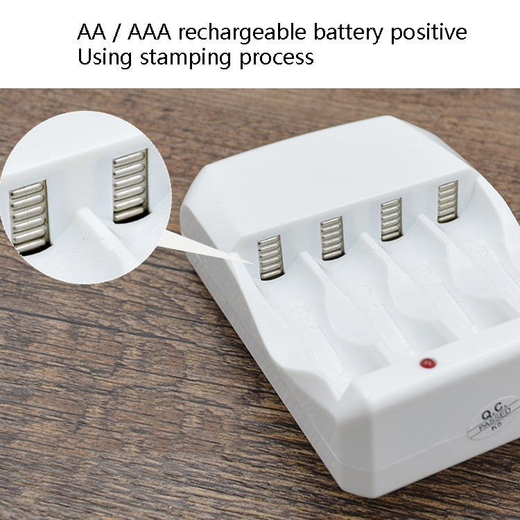 Caricabatterie USB temporizzato per batterie AA e AAA