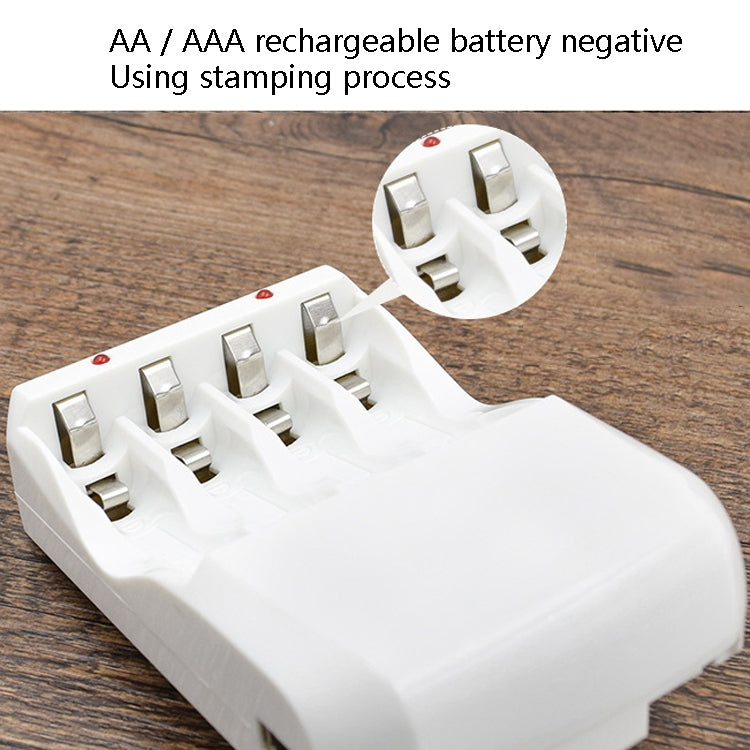 Caricabatterie USB temporizzato per batterie AA e AAA
