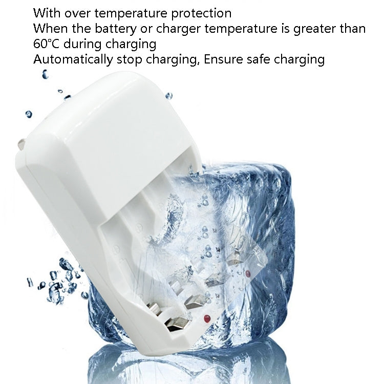 Caricabatterie USB temporizzato per batterie AA e AAA