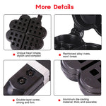 Stampo per waffle in metallo antiaderente 2 pezzi