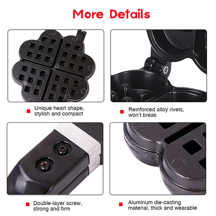 Stampo per waffle in metallo antiaderente 2 pezzi