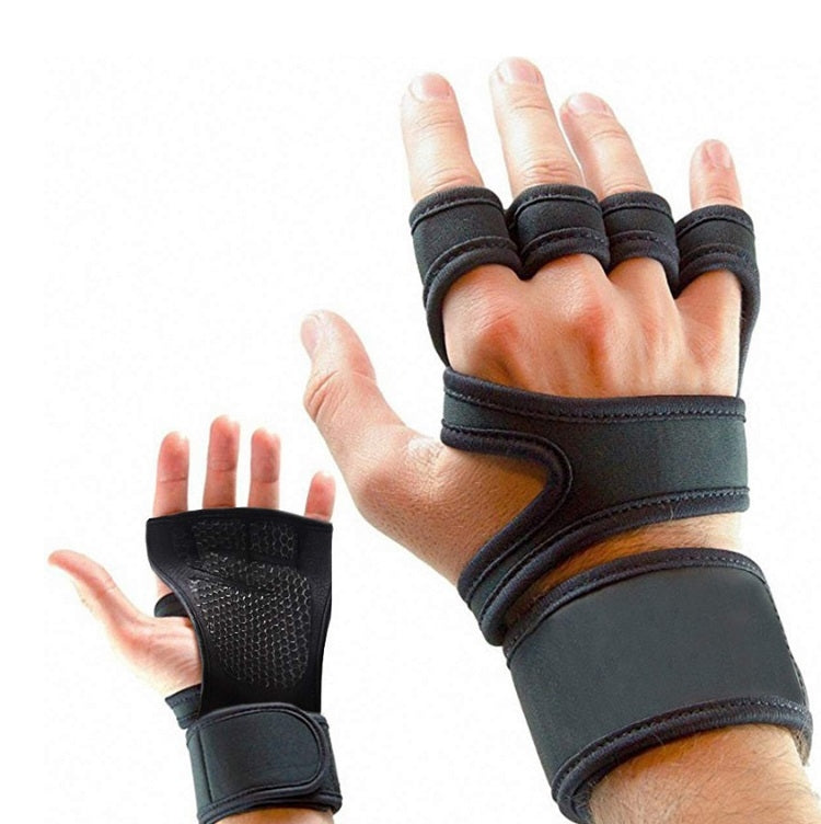 Guanti sportivi a mezze dita in nylon con silicone antiscivolo