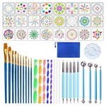 Set disegno mandala 53 pezzi con custodia 24x18 cm