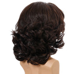 Parrucca uomo capelli ricci corti con frangia obliqua