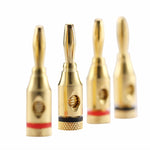 Connettori banana 4 mm placcati oro per cavi audio