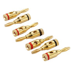 Connettori banana 4 mm placcati oro per cavi audio