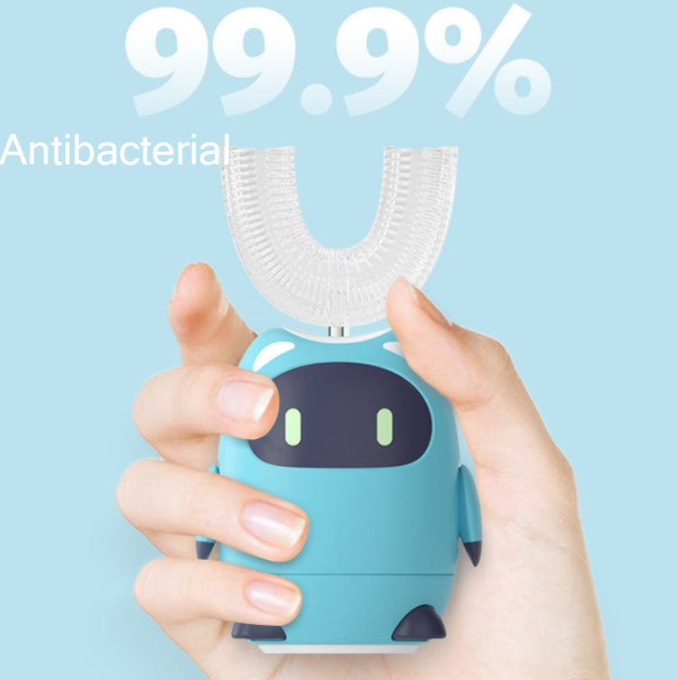 Lanbeibei Spazzolino elettrico a forma di U per bambini 2-12 anni