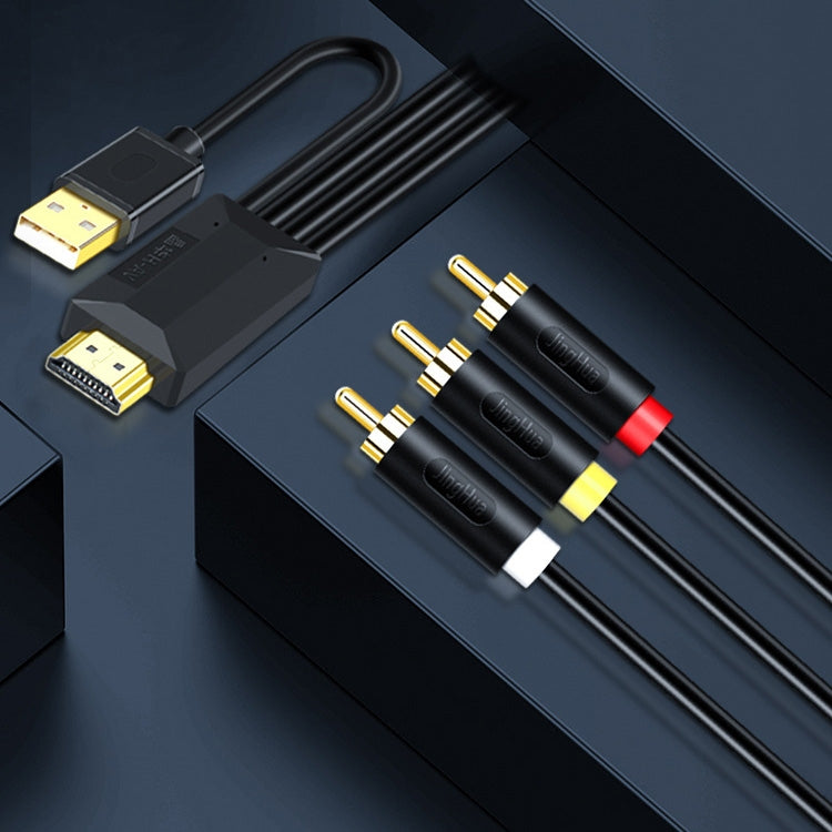 Cavo convertitore HDMI a 3RCA con audio 3,5mm 1-5 metri