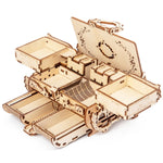 Modello 3D in legno Scatola antica ingranaggi rotanti