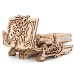 Modello 3D in legno Scatola antica ingranaggi rotanti