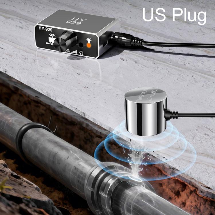 Rilevatore di perdite d'acqua HY-929 con doppie sonde, localizzatore acustico di perdite nelle tubature dell'acqua, diagnosi del rumore del motore, HY-929 EU Plug, HY-929 US Plug
