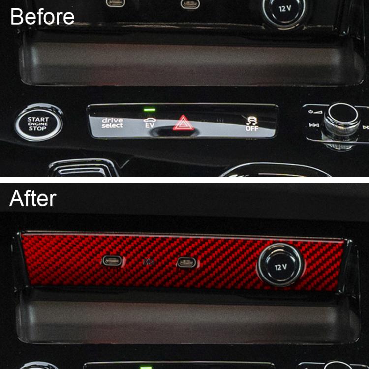 Adesivo pannello USB in fibra di carbonio per Audi A5 A6