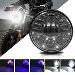 Faro anteriore moto LED Angel Eye Matrix 5,75" alluminio