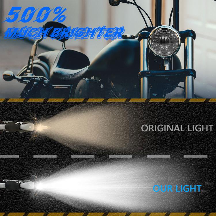 Faro anteriore moto LED Angel Eye Matrix 5,75" alluminio
