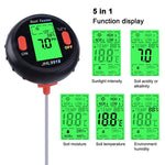 Misuratore digitale del suolo 5 in 1 per pH, umidità e temperatura - immagine 2