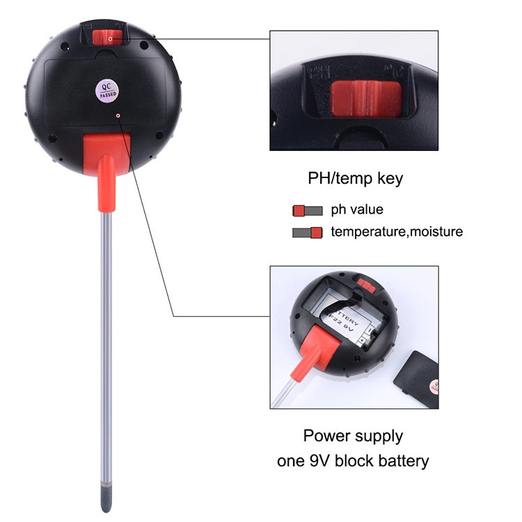 Misuratore digitale del suolo 5 in 1 per pH, umidità e temperatura - immagine 3