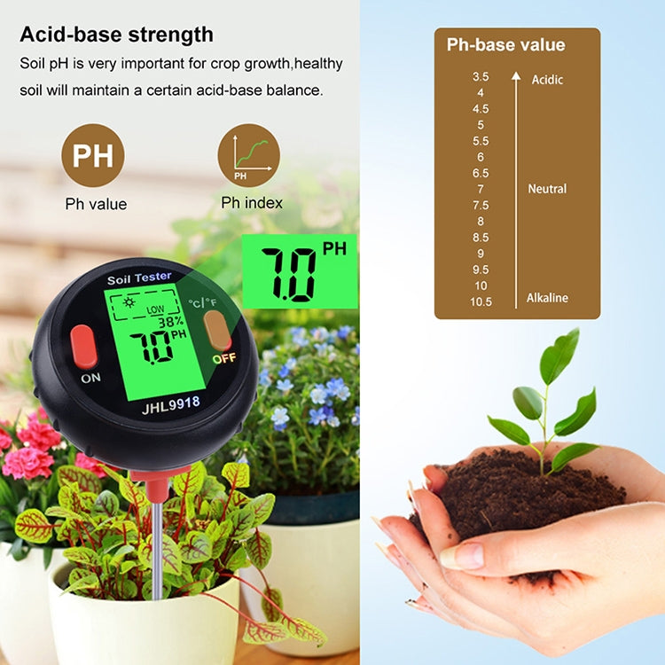 Misuratore digitale del suolo 5 in 1 per pH, umidità e temperatura - immagine 5