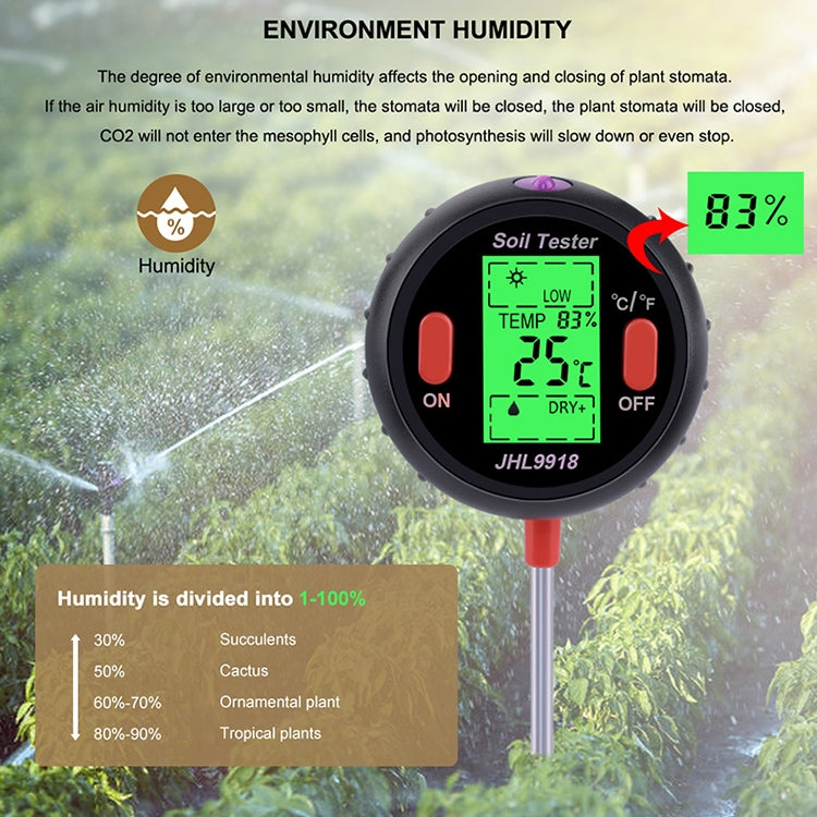Misuratore digitale del suolo 5 in 1 per pH, umidità e temperatura - immagine 7