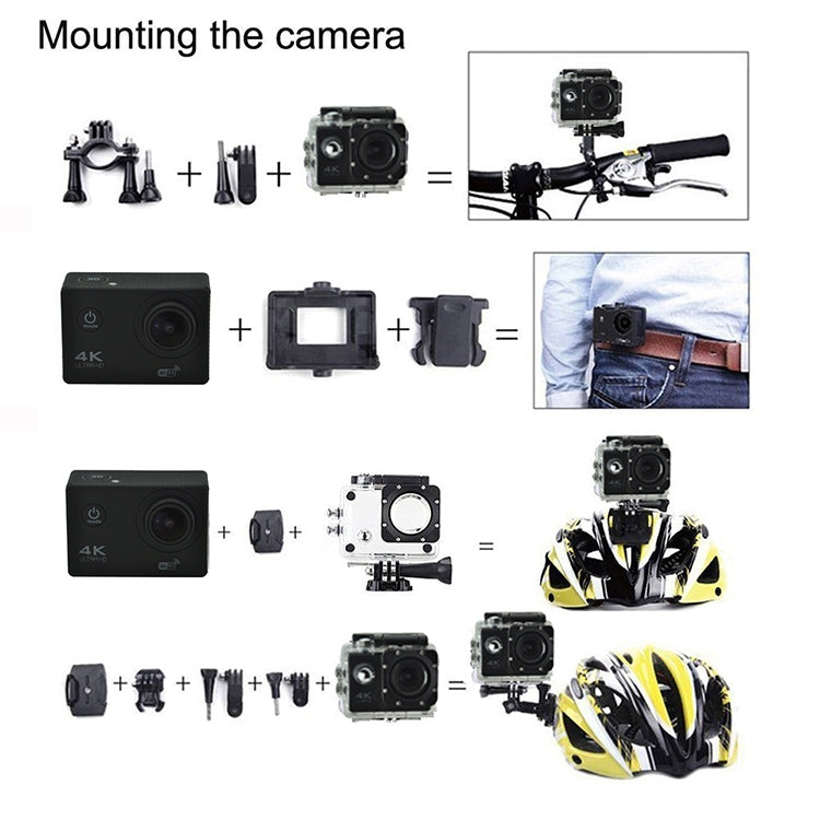 Action Camera 4K WiFi Impermeabile per Sport Estremi