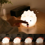 Lampada da comodino USB a forma di riccio con timer