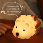 Lampada da comodino USB a forma di riccio con timer