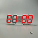 Sveglia LED 3D da parete con luce USB 29,5x5,5x10,5 cm