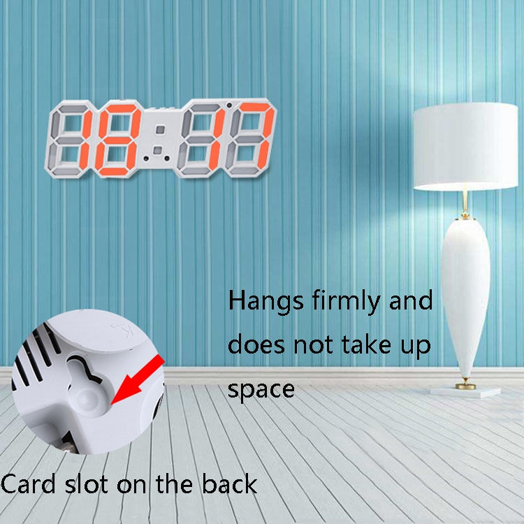 Sveglia LED 3D da parete con luce USB 29,5x5,5x10,5 cm